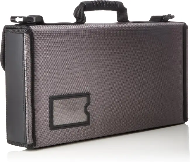 gran bolsa para cuchillos kai shun premium parte trasera